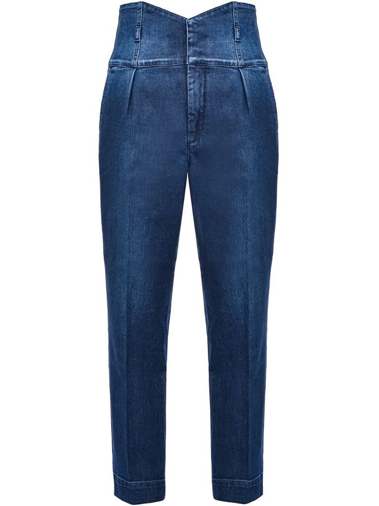 high-waist jeans