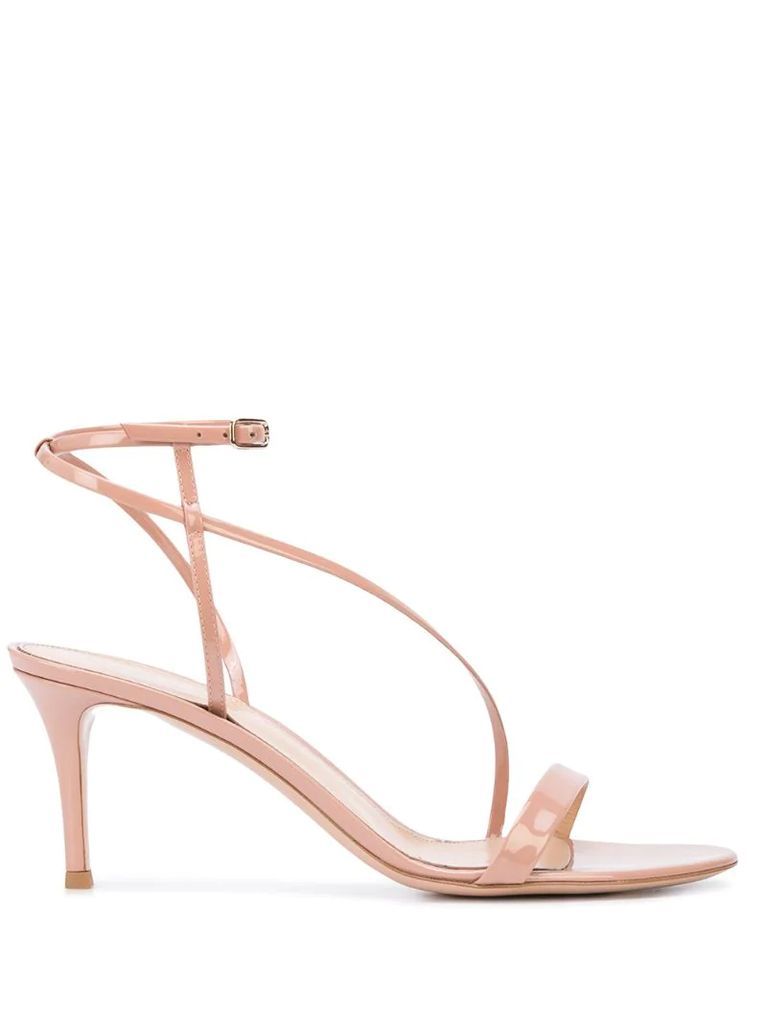 strappy asymmetric sandals