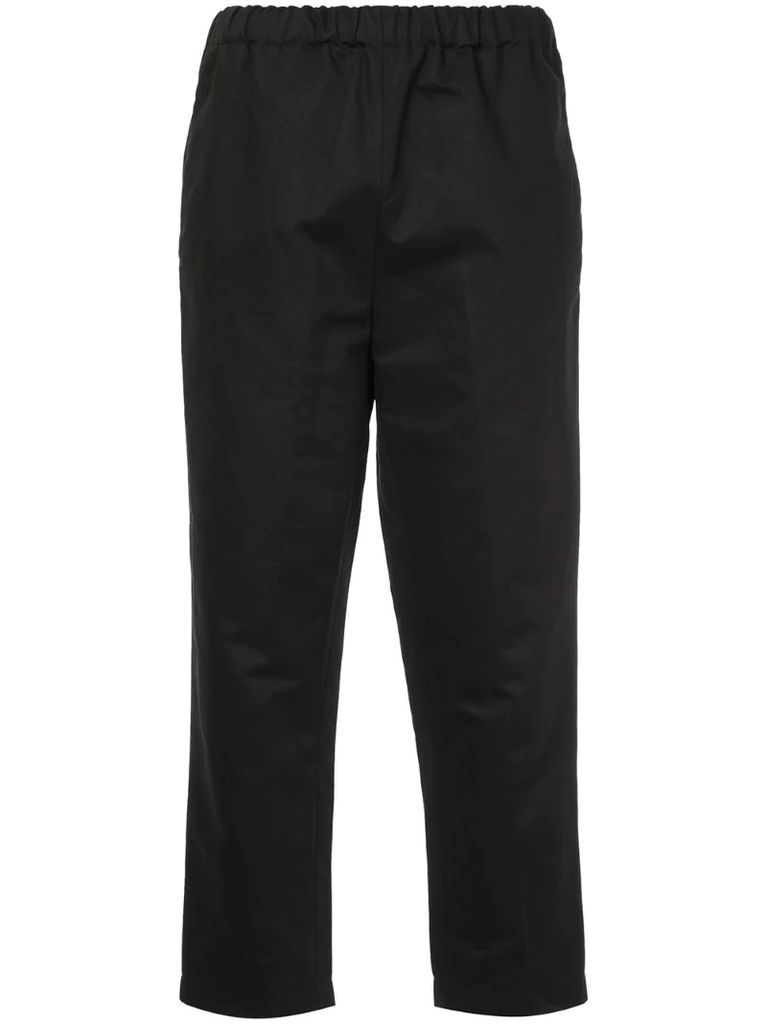 cropped loose fit trousers