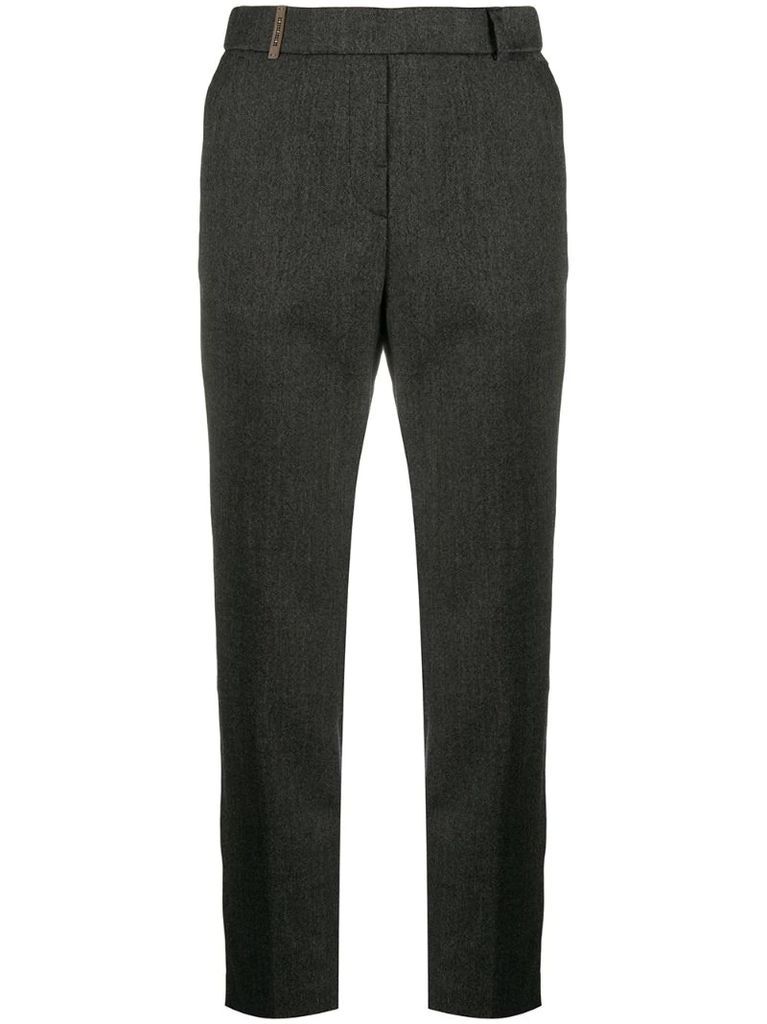 cropped slim-fit trousers