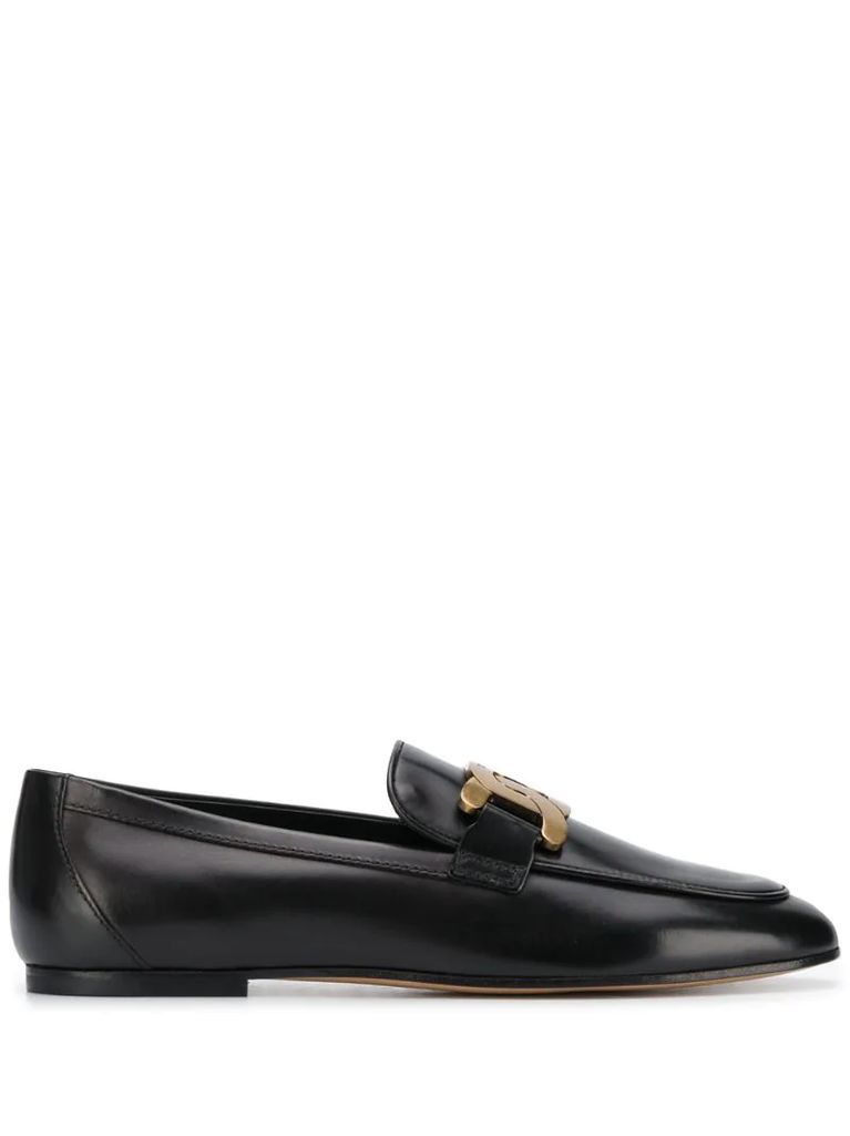 chain-strap loafers