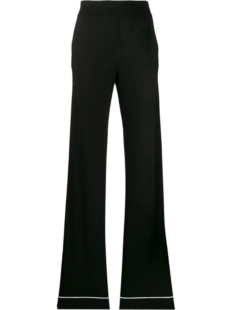 high-waisted trousers