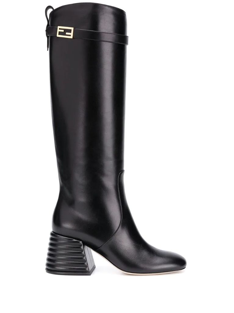 FF-motif 70mm knee-high boots