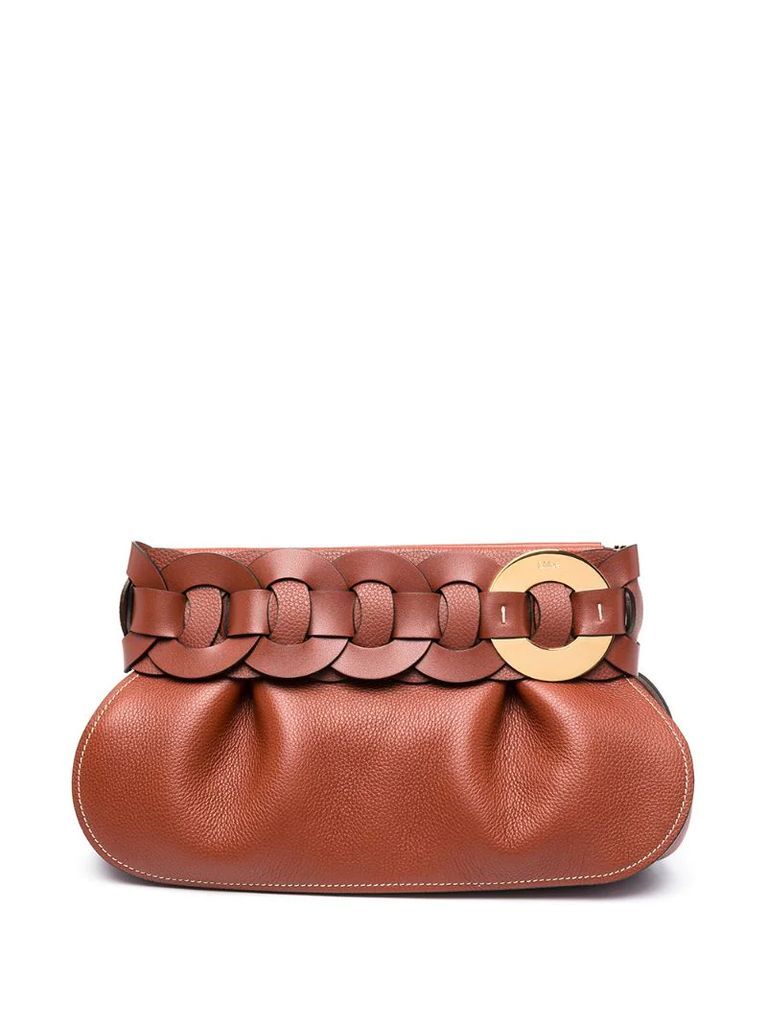 Darryl leather clutch bag