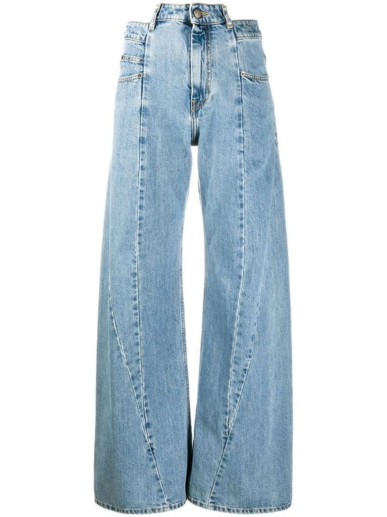 Décortiqué wide-leg jeans