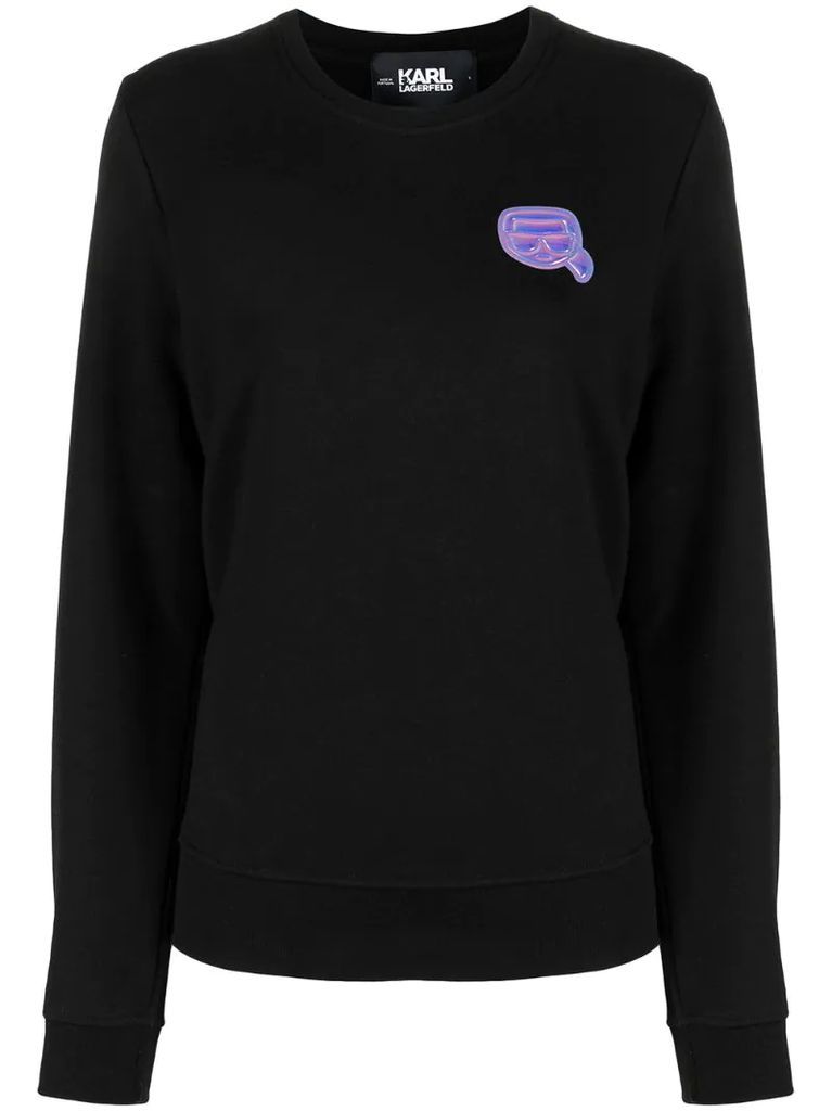 mini logo patch sweatshirt