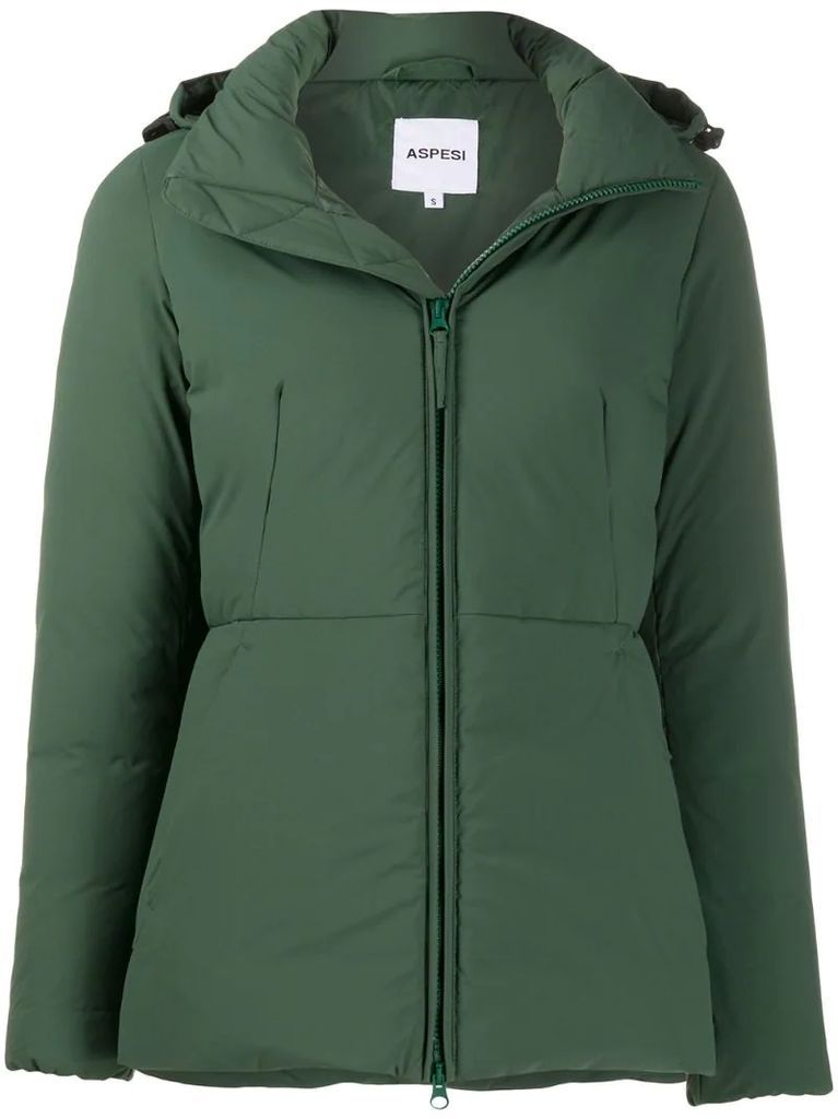 padded zip-front jacket