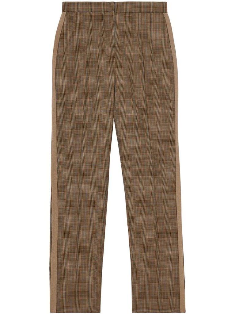 houndstooth check tailored trousers