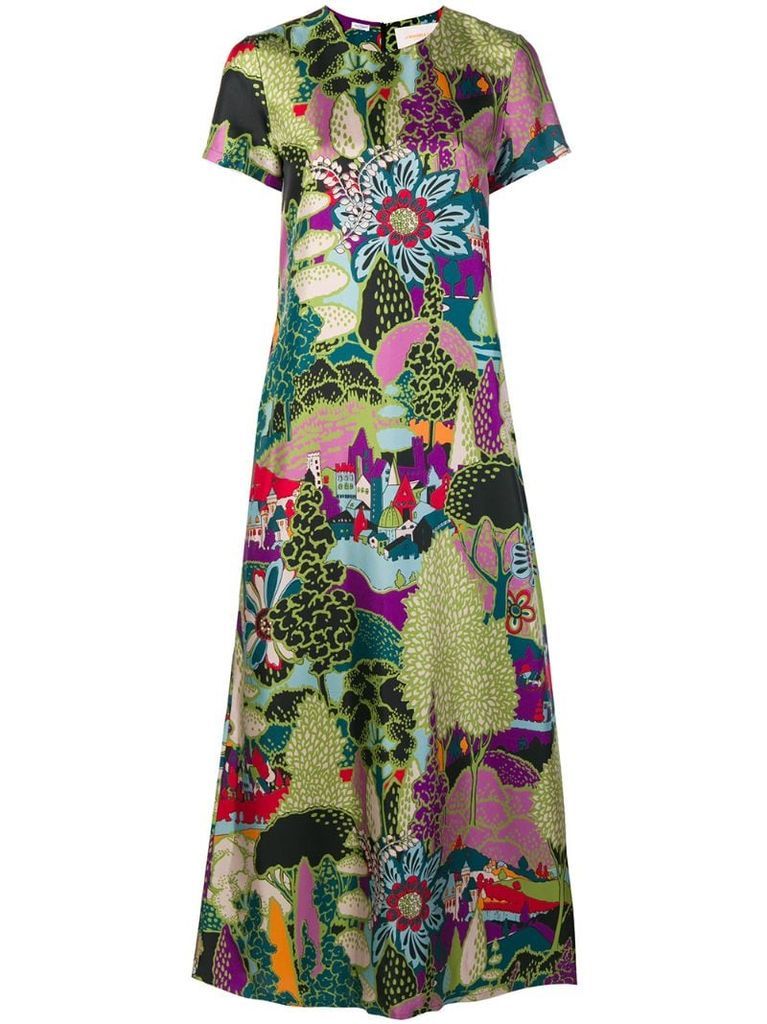 printed maxi dress