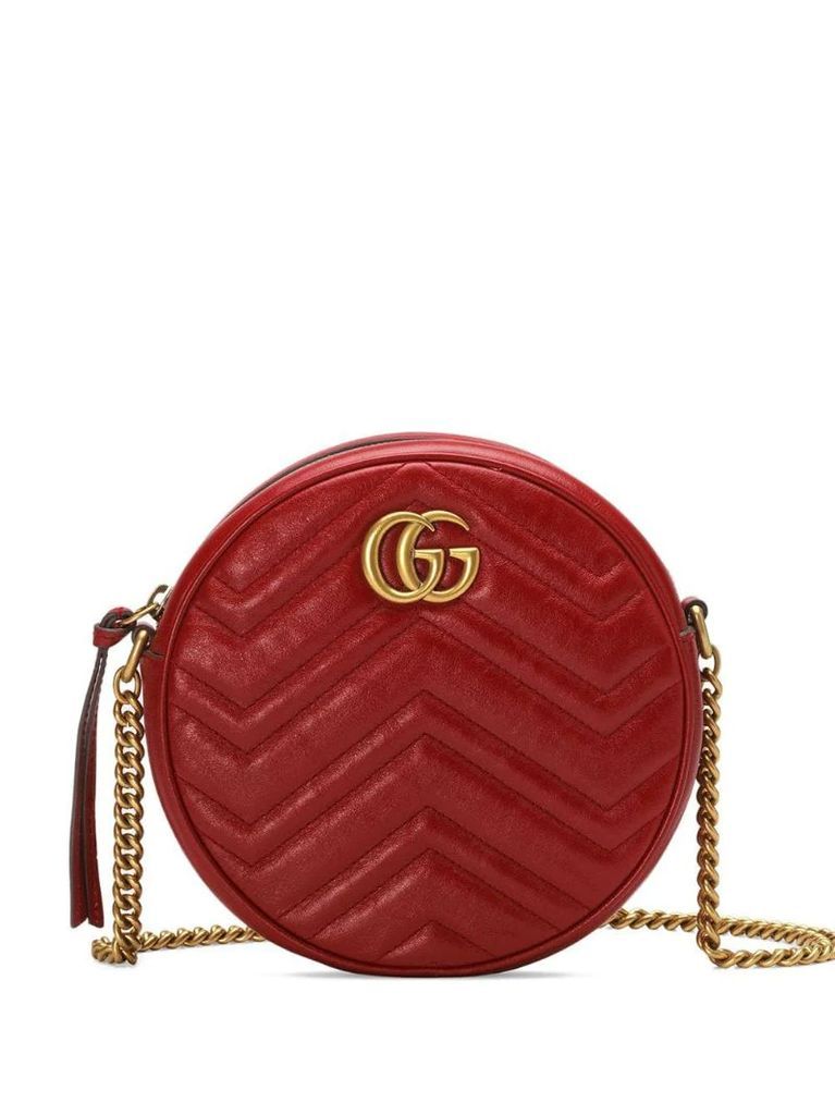 GG Marmont mini leather round shoulder bag