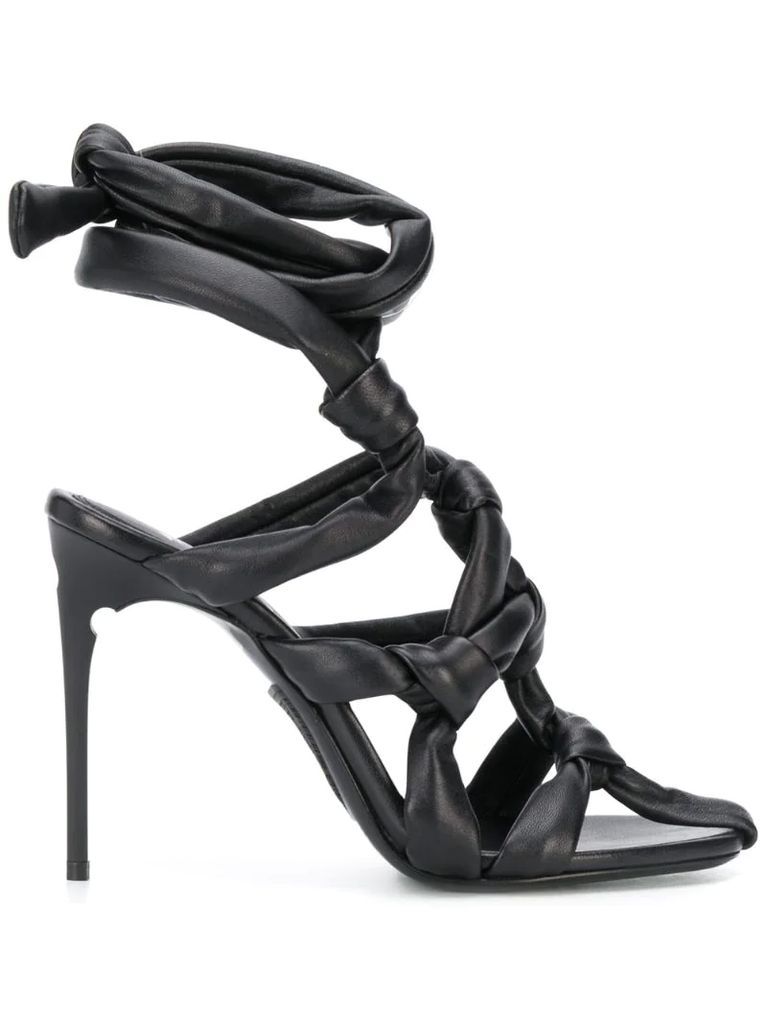 knotted strappy sandals