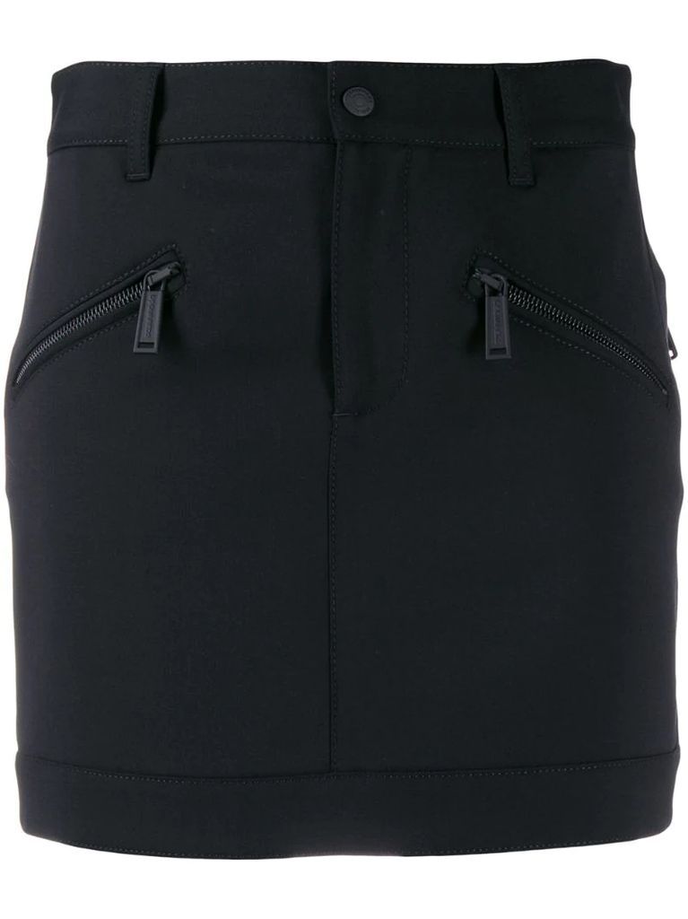 zipped pocket mini skirt