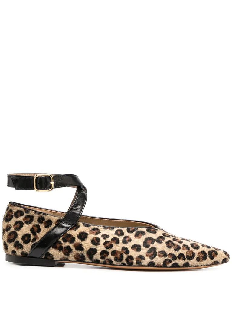 Christy leopard ballerina shoes
