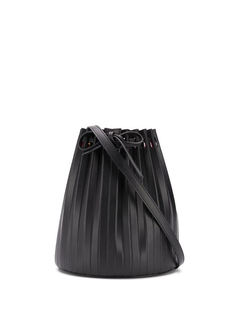 pleated bucket bag