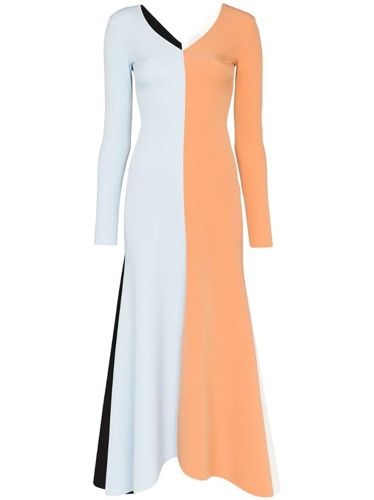 colour-block maxi dress