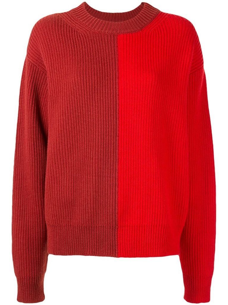 Eliza colour-block relaxed-fit jumper
