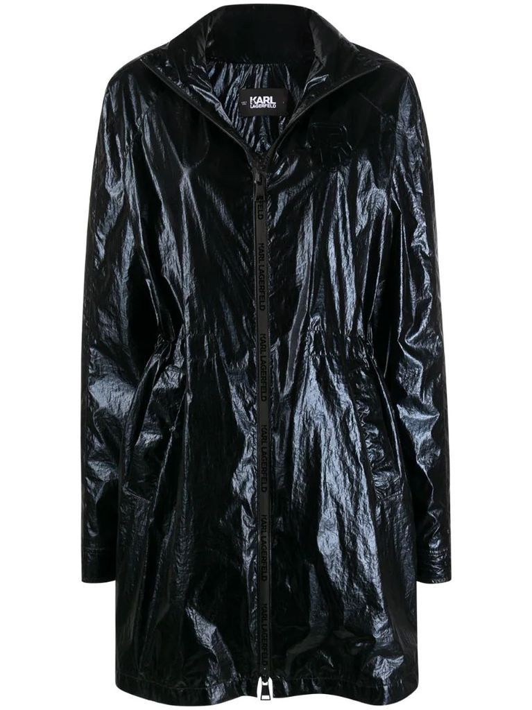 Ikonik metallic parka coat