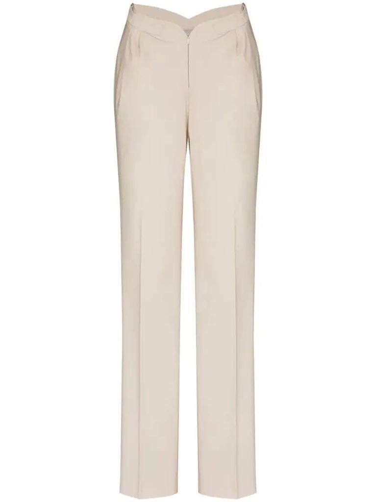 V-waistband front trousers