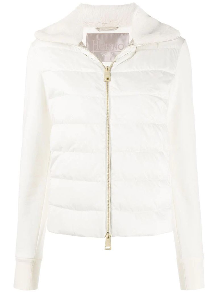 down-feather zip-up jacket