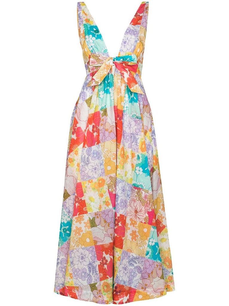 Bells floral-print maxi dress