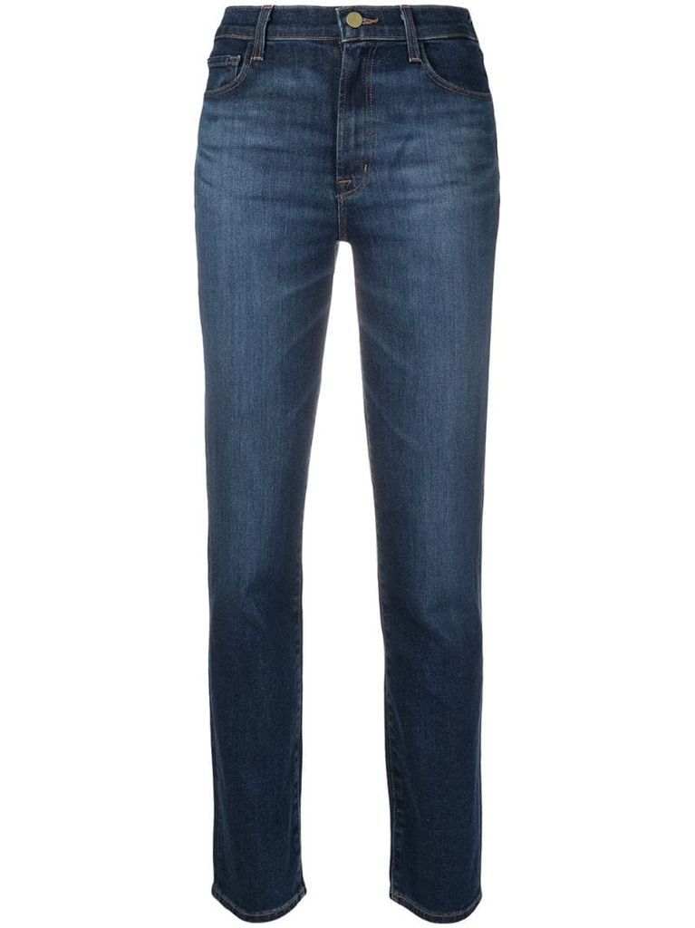 high rise skinny cut jeans