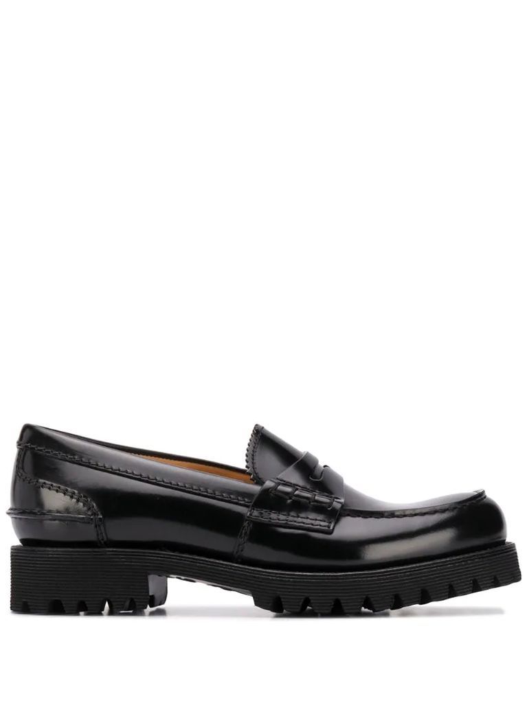Cameron brushed leather loafers