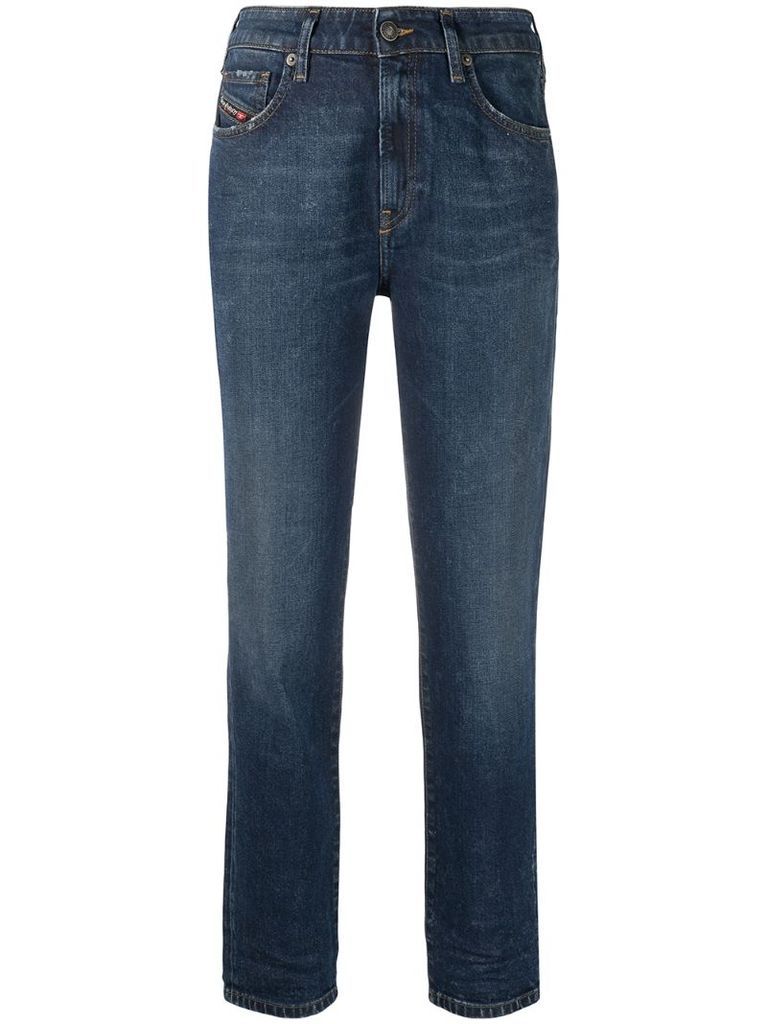 D- Joy mid-rise straight-leg jeans