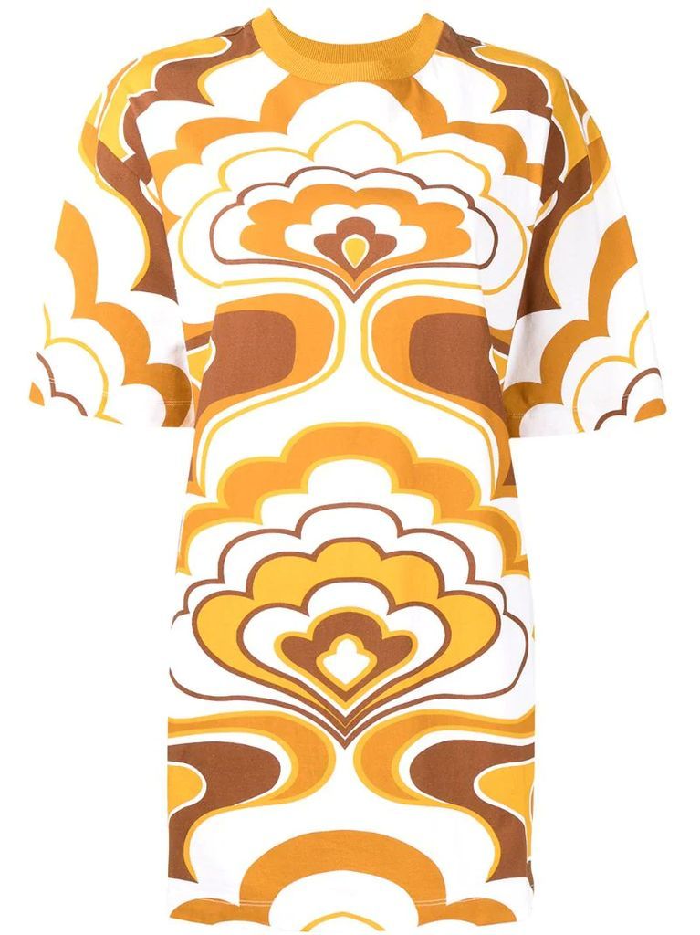 abstract print dress