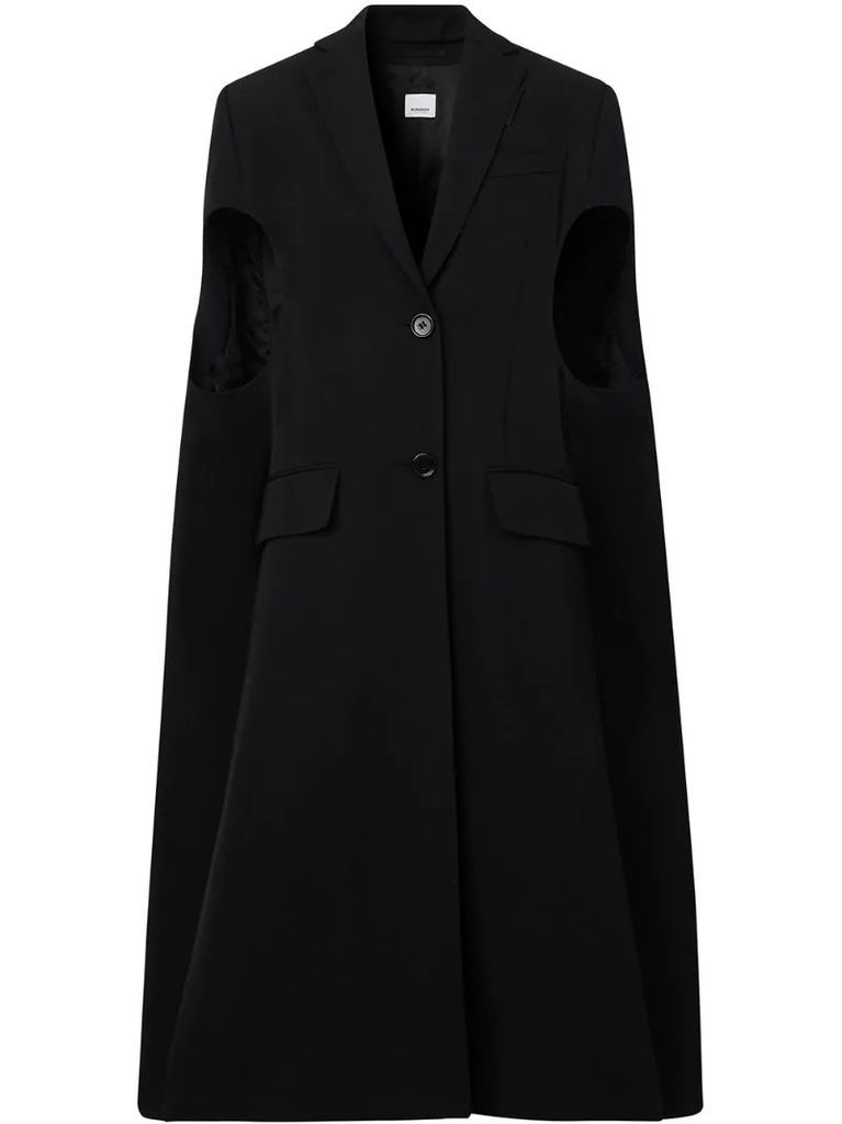 sleeveless button-up coat