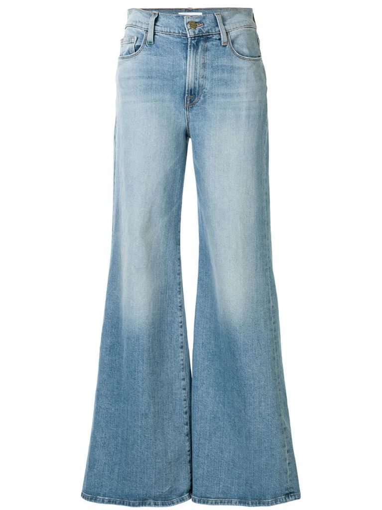 high rise flared style jeans