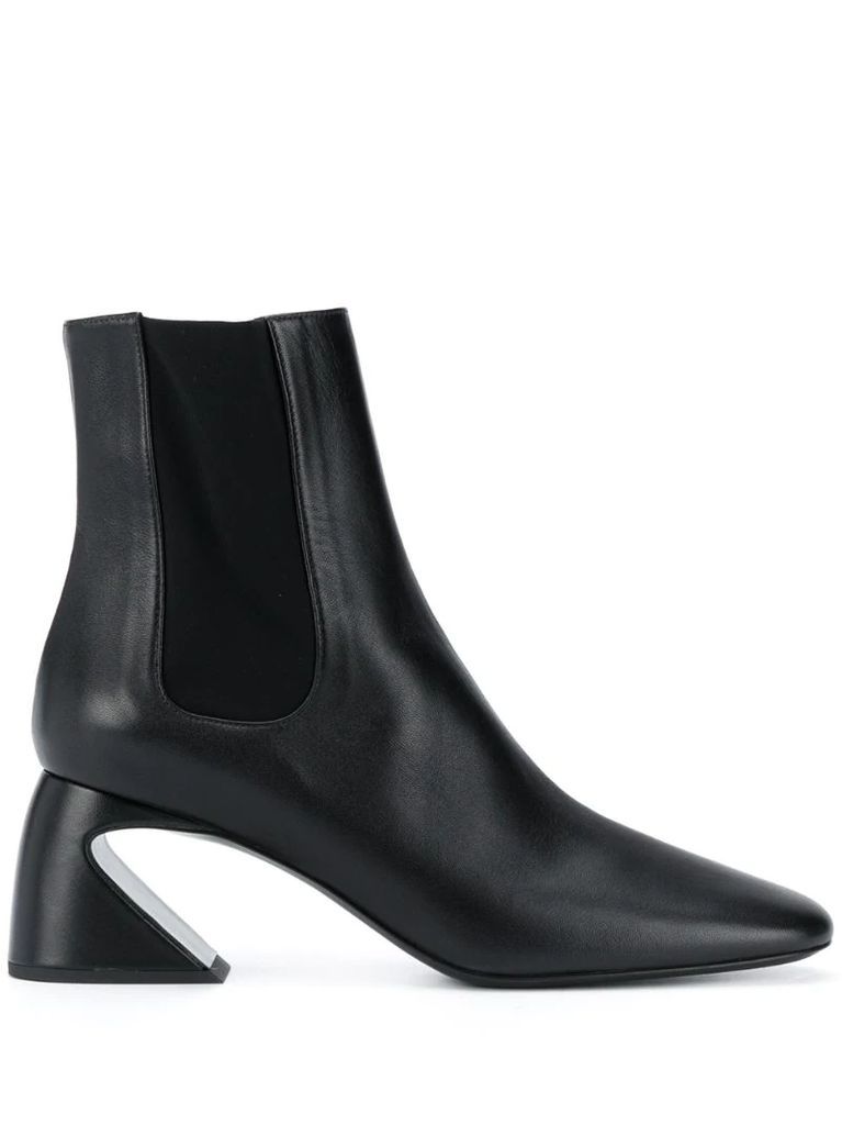 sculpted heel ankle boots