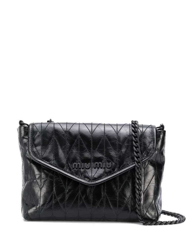 wrinkled effect shoulder bag