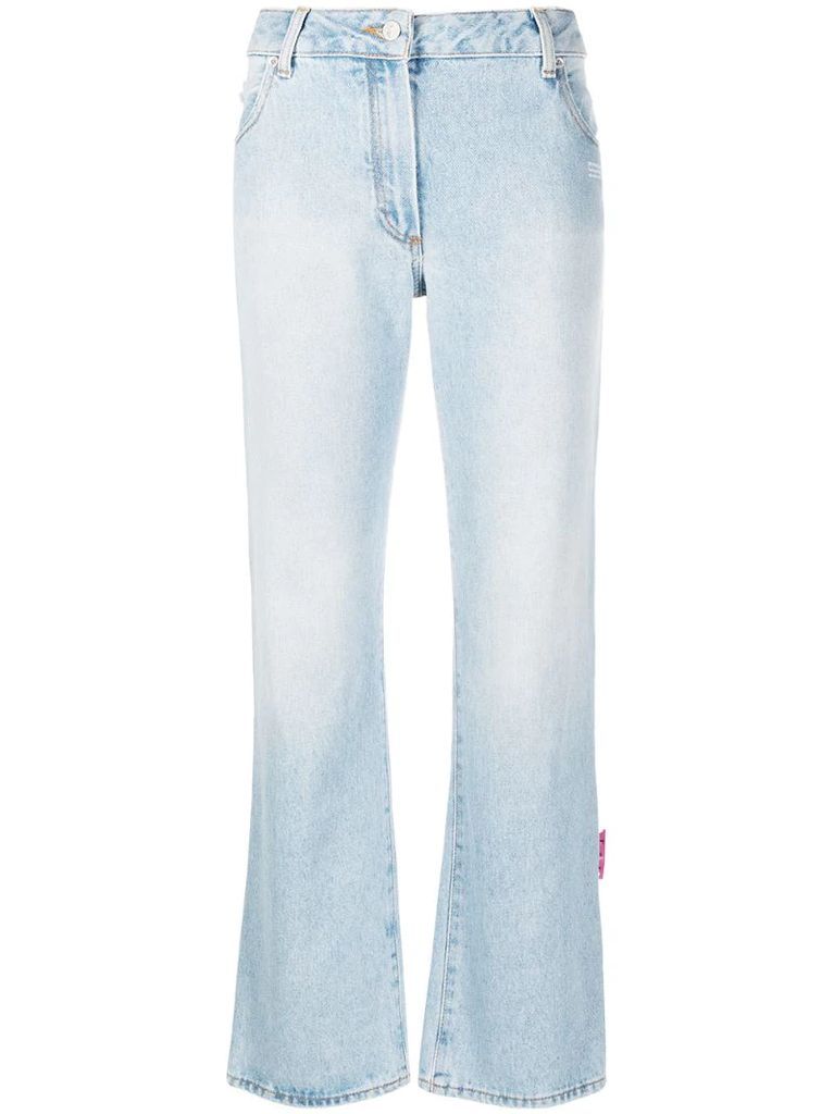 cropped flared jeans