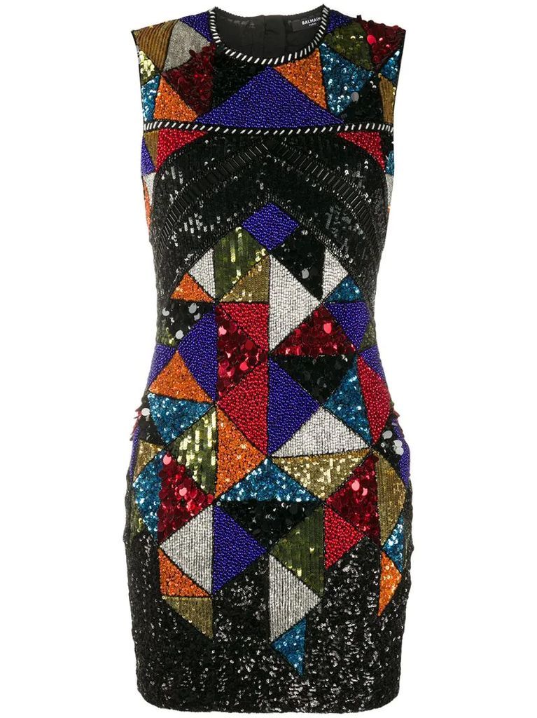 sequin embroidered beaded dress