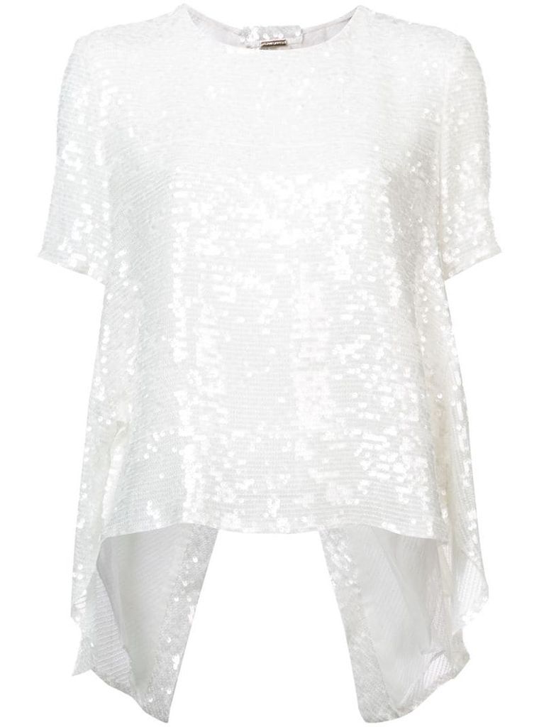 embroidered shift blouse