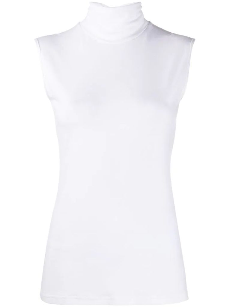 turtleneck slim-fit tank top