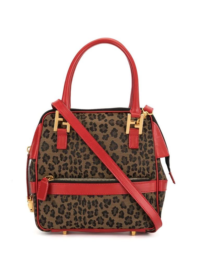 leopard printed 2way bag