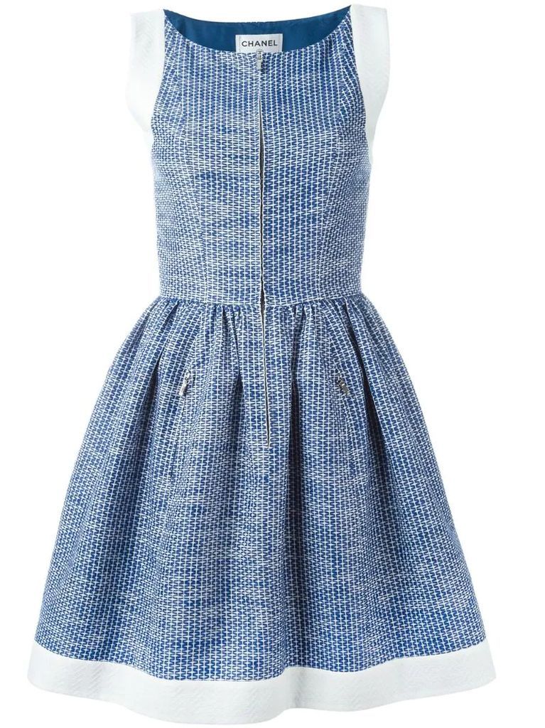 pleated A-line dress