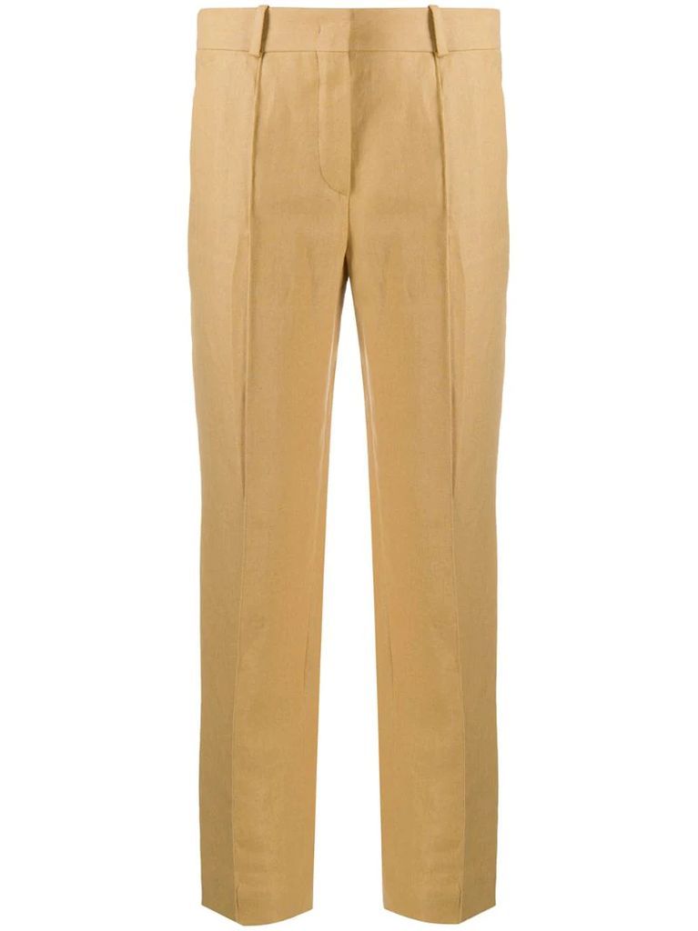 panelled cropped trousers