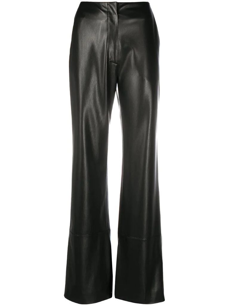 faux leather trousers