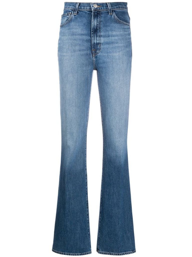 high-waisted jeans