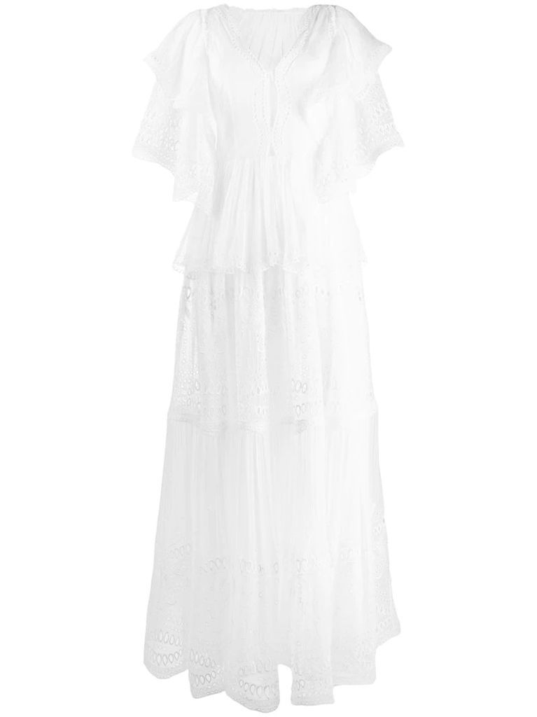 broderie anglaise maxi dress