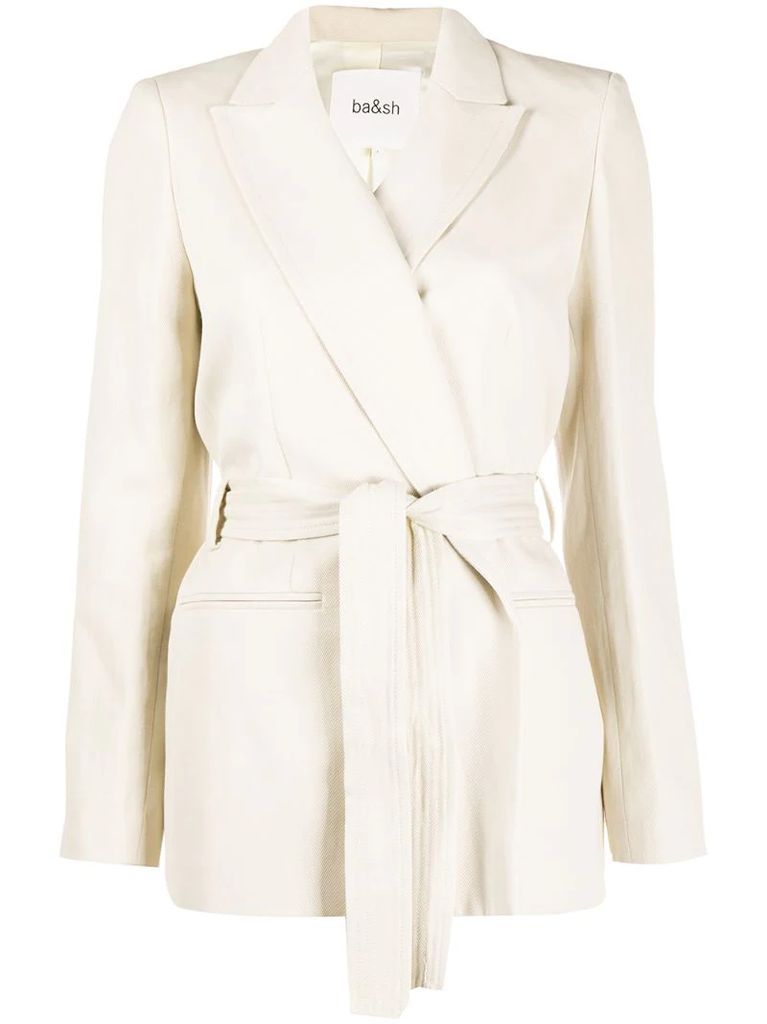 Abby tied-waist blazer