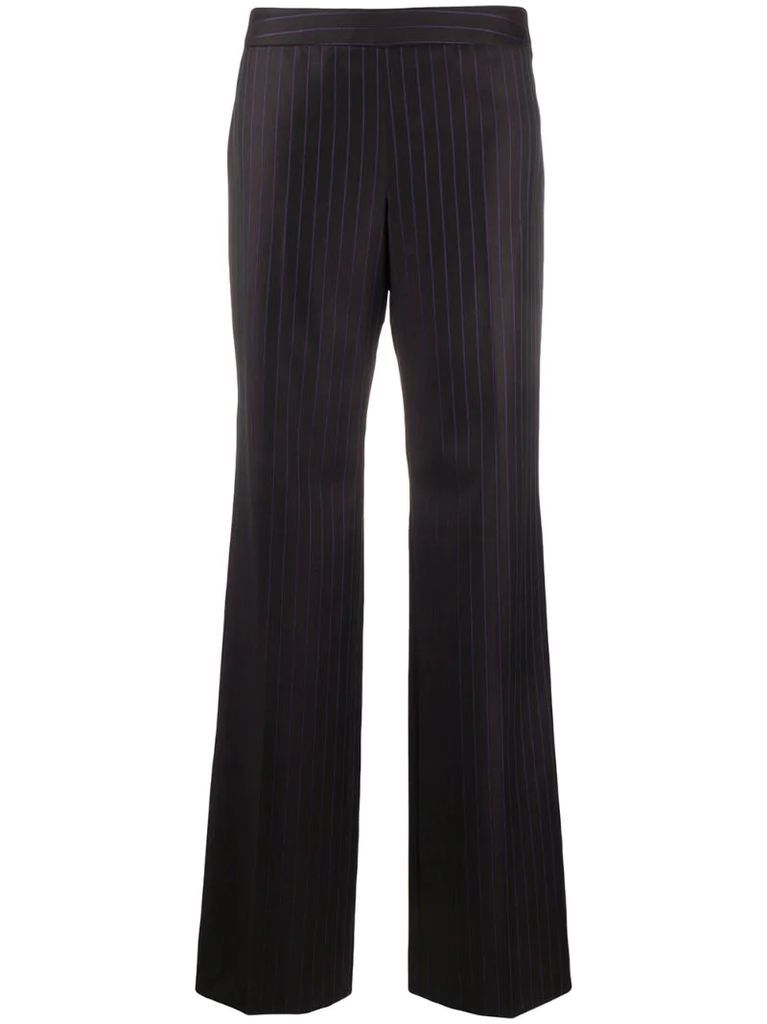 1990s pinstriped tailored trousers