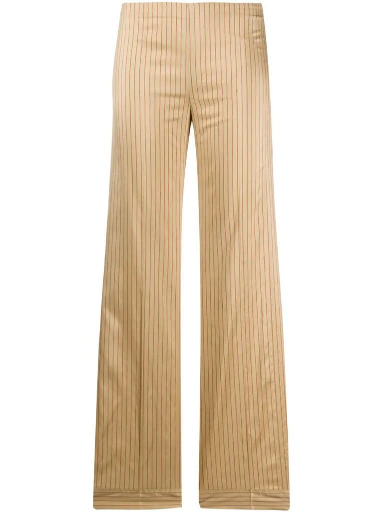 1990s striped wide-legged trousers