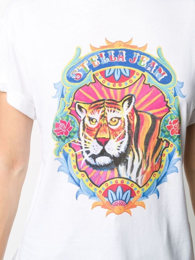 animal logo print T-shirt