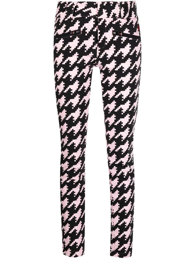 Aurora skinny houndstooth trousers