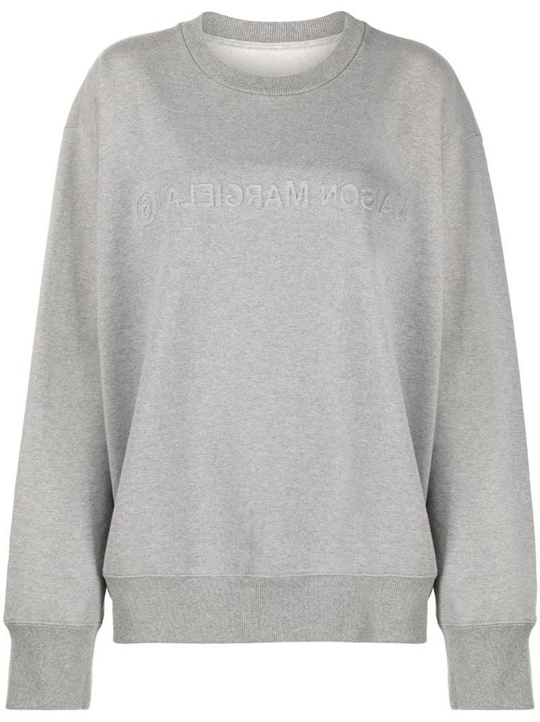 embossed-logo sweatshirt