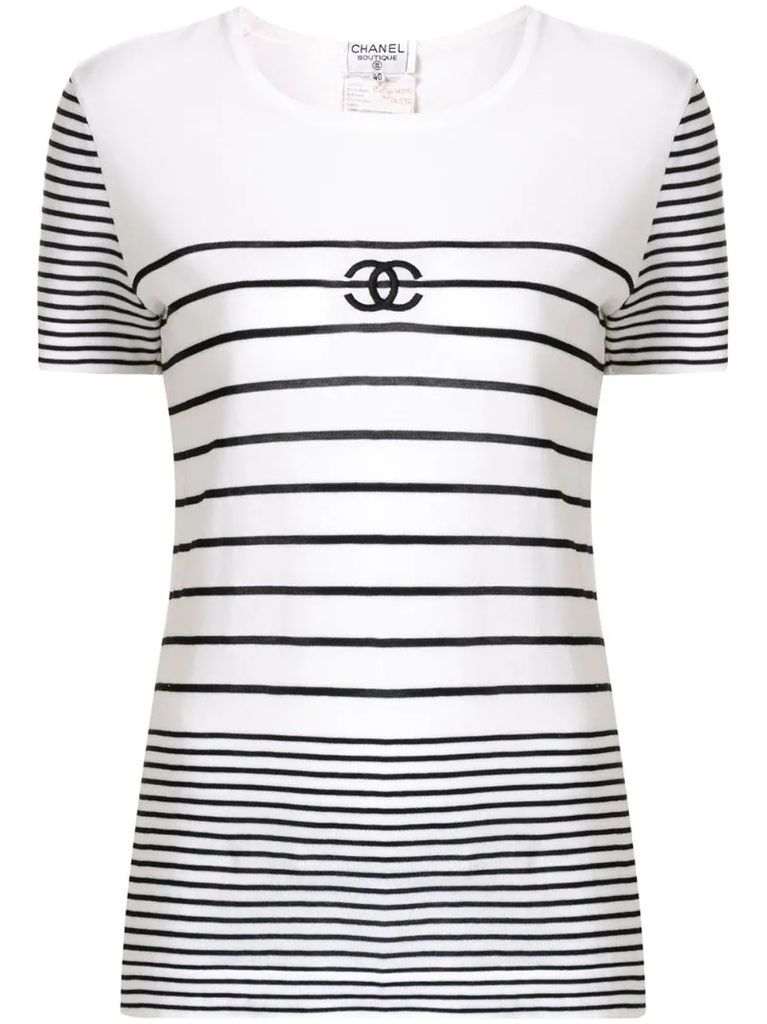 1995 striped CC T-shirt