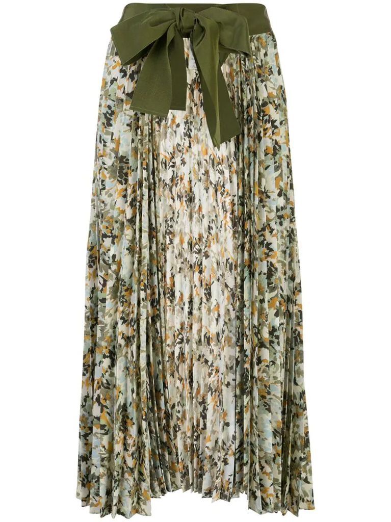 Blanche floral pleated skirt